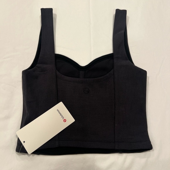 Lululemon Ribbed Softstreme Sweetheart Tank Top | Black | Small - Picture 4 of 8